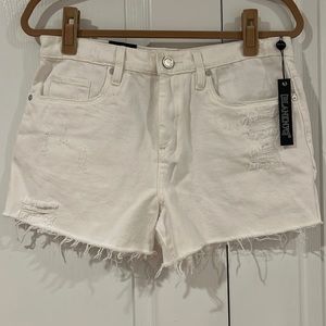 Blank NYC Barrow High Rise White Shorts